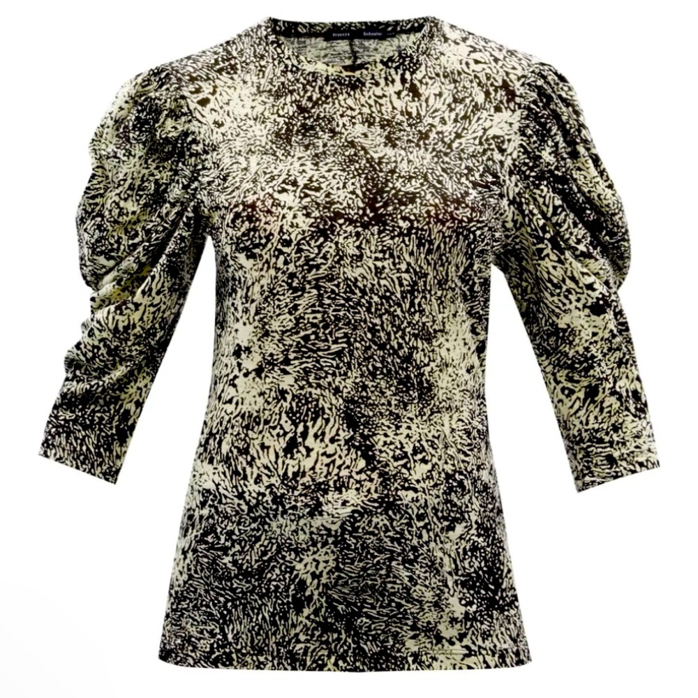 PROENZA SCHULER Cotton T- Shirt - Beige/Black S NWOT